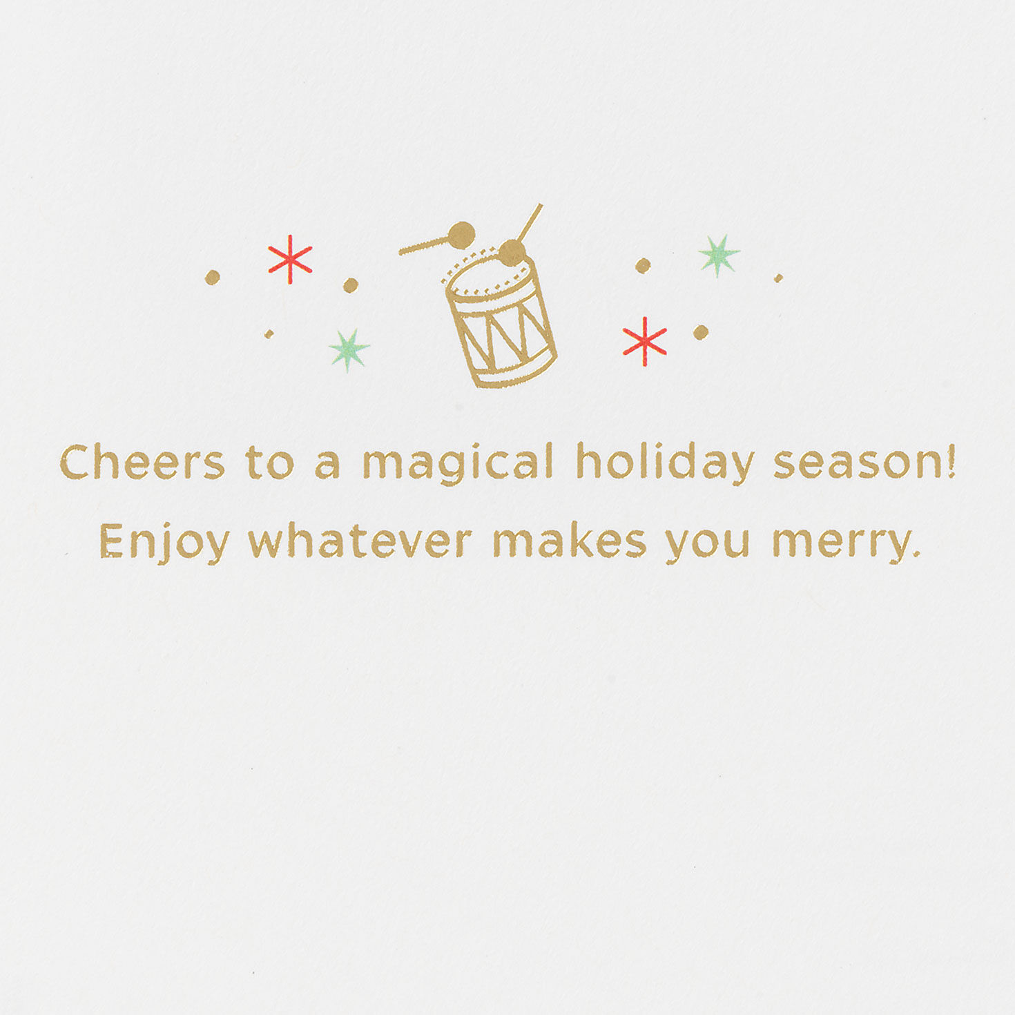 Gold Nutcrackers Red and Green Christmas Card Sentiment image number 2