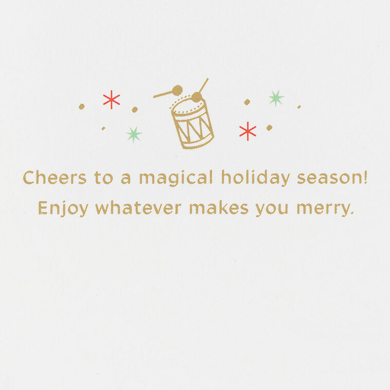 Gold Nutcrackers Red and Green Christmas Card Sentiment image number 2