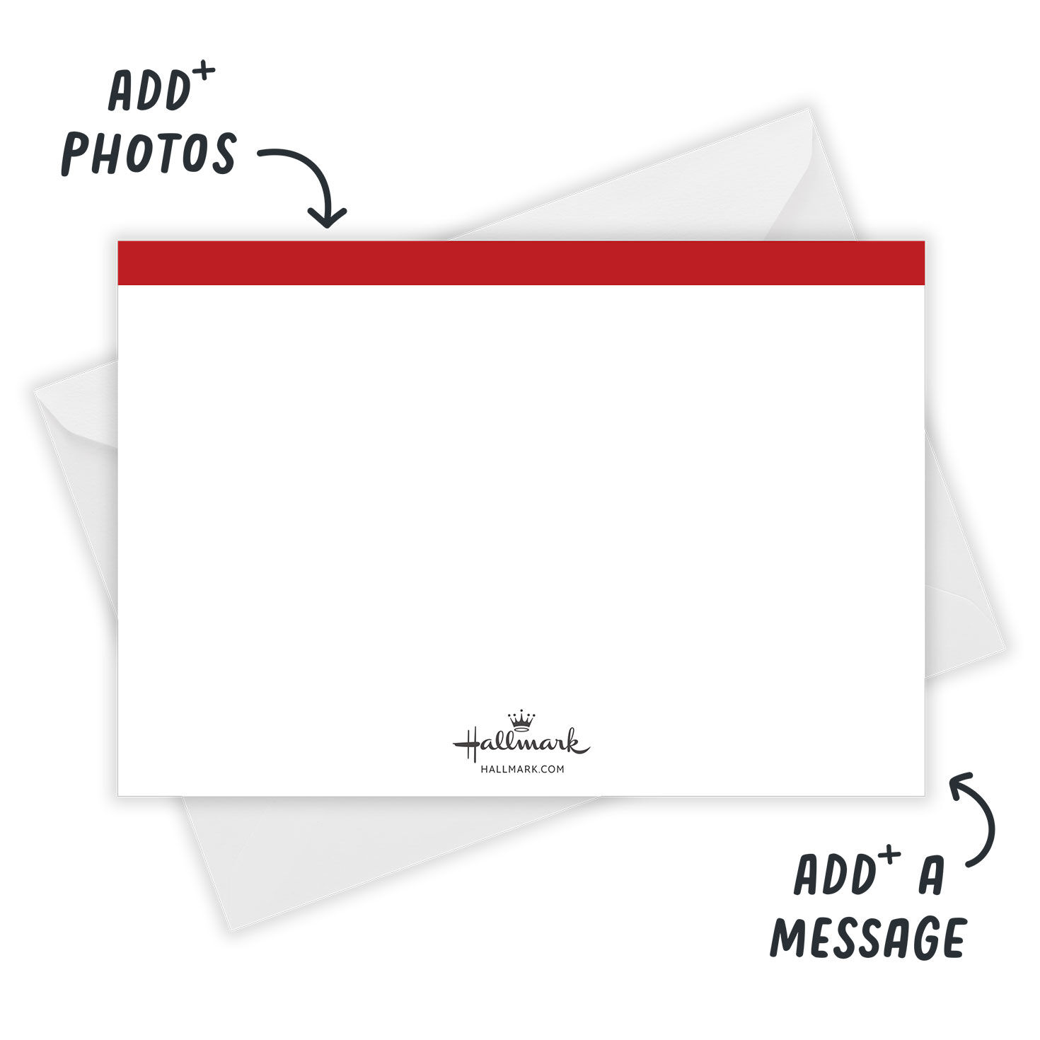 Merry Little Christmas Personalized Photo Card Open Card with Envelope indicating personalization image number 3