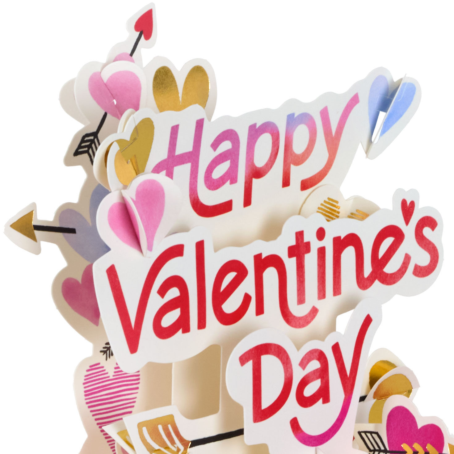 Hearts and Arrows 3D Musical Valentine's Day Card Card Front Detail image number 5