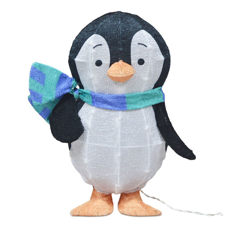 Hallmark Keepsake Playful Penguins Wade Pre-Lit Outdoor Christmas Decoration, 18"