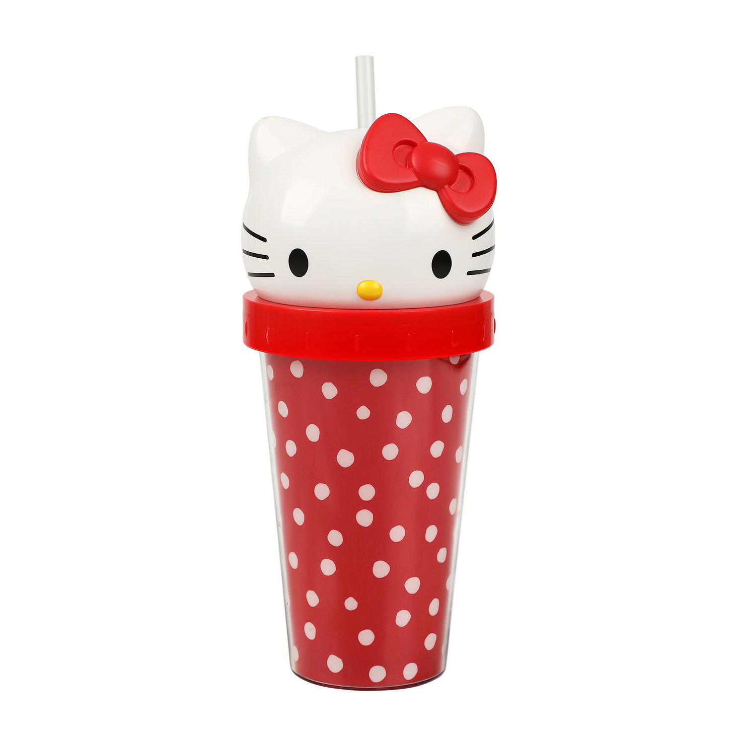 BioWorld Hello Kitty Shaped Tumbler With Straw  image number 1