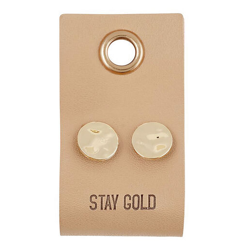 Hammered Circle Gold-Tone Stud Earrings, 