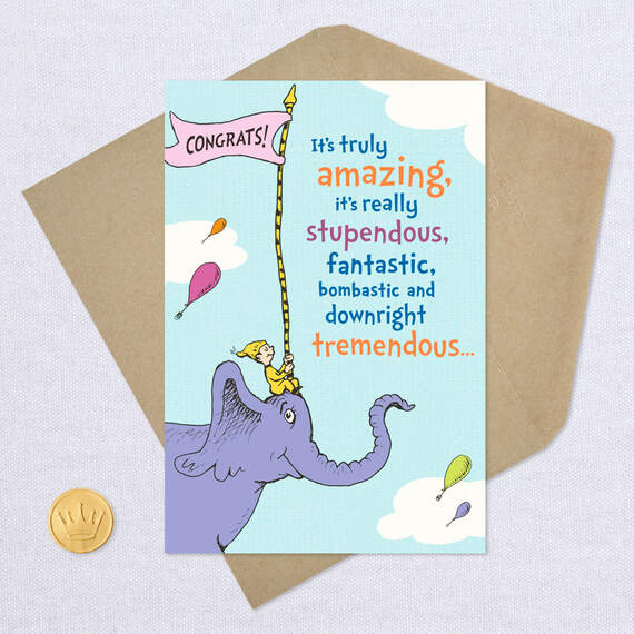 Dr. Seuss™ Elephant Parade Congratulations Card, , large image number 6