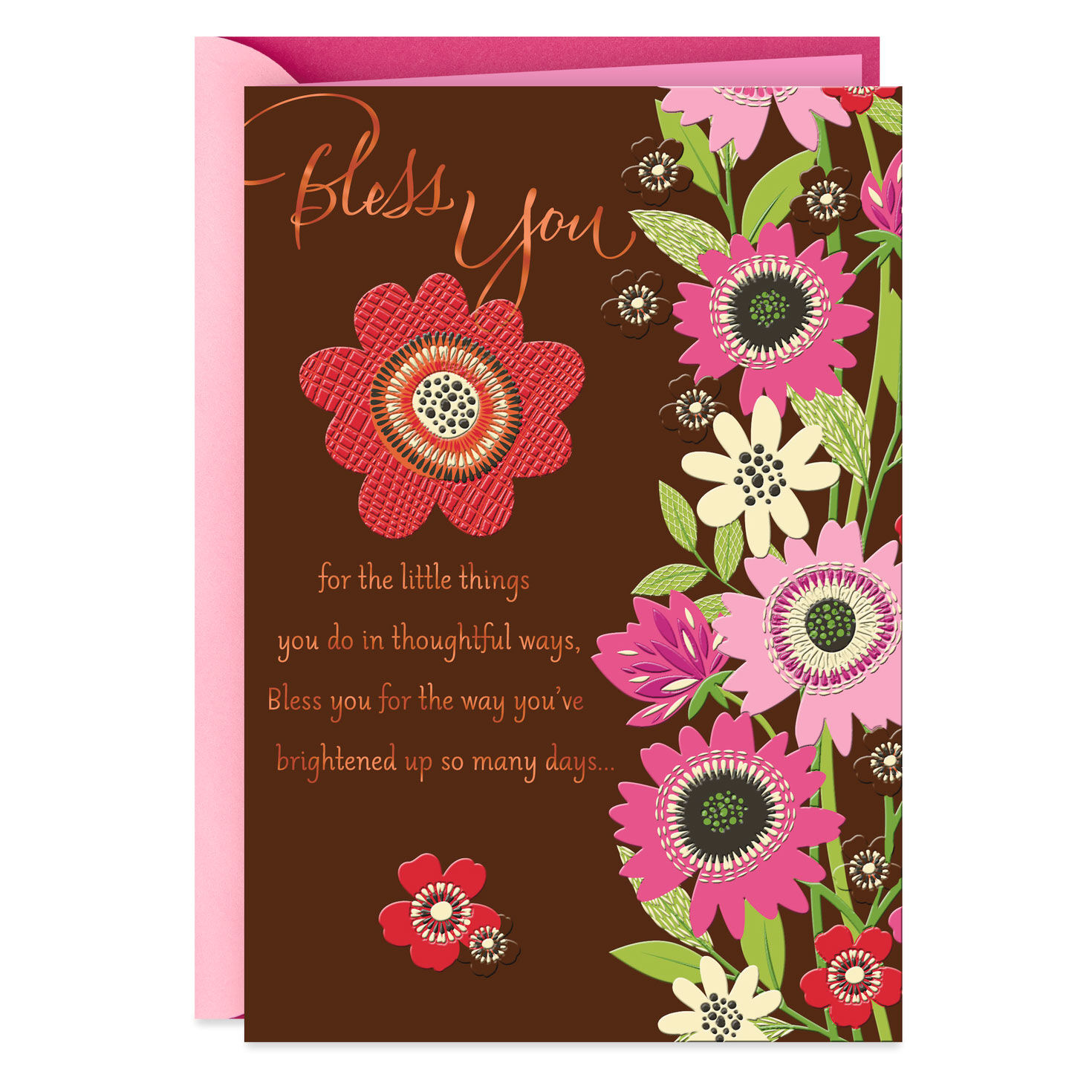 Bright Flowers Bless You Religious Thank-You Card for only USD 2.99 | Hallmark
