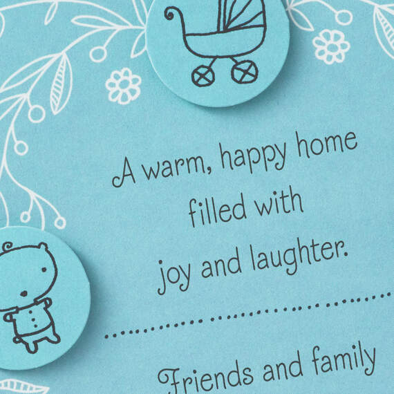 Joy and Laughter New Baby Boy Card, , large image number 4