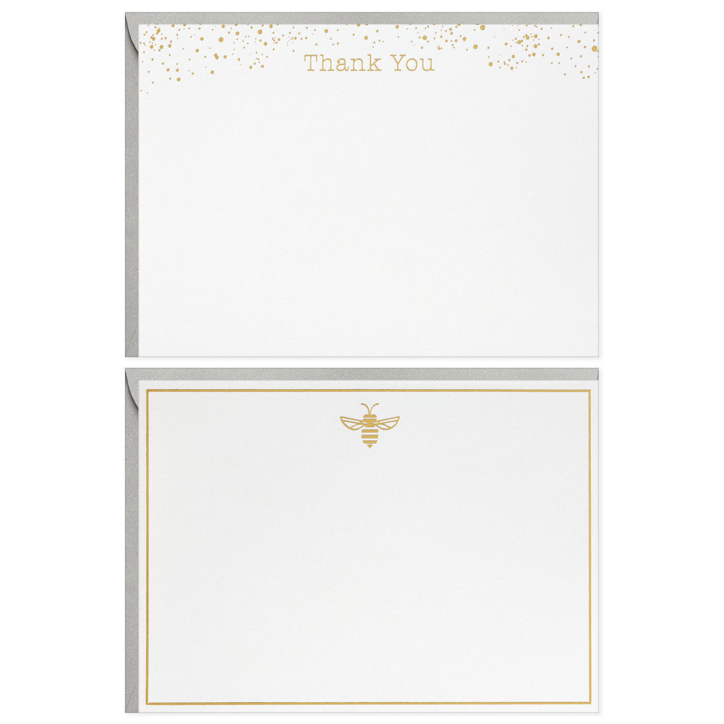Gold Foil and White Note Cards in Caddy card fronts image number 2