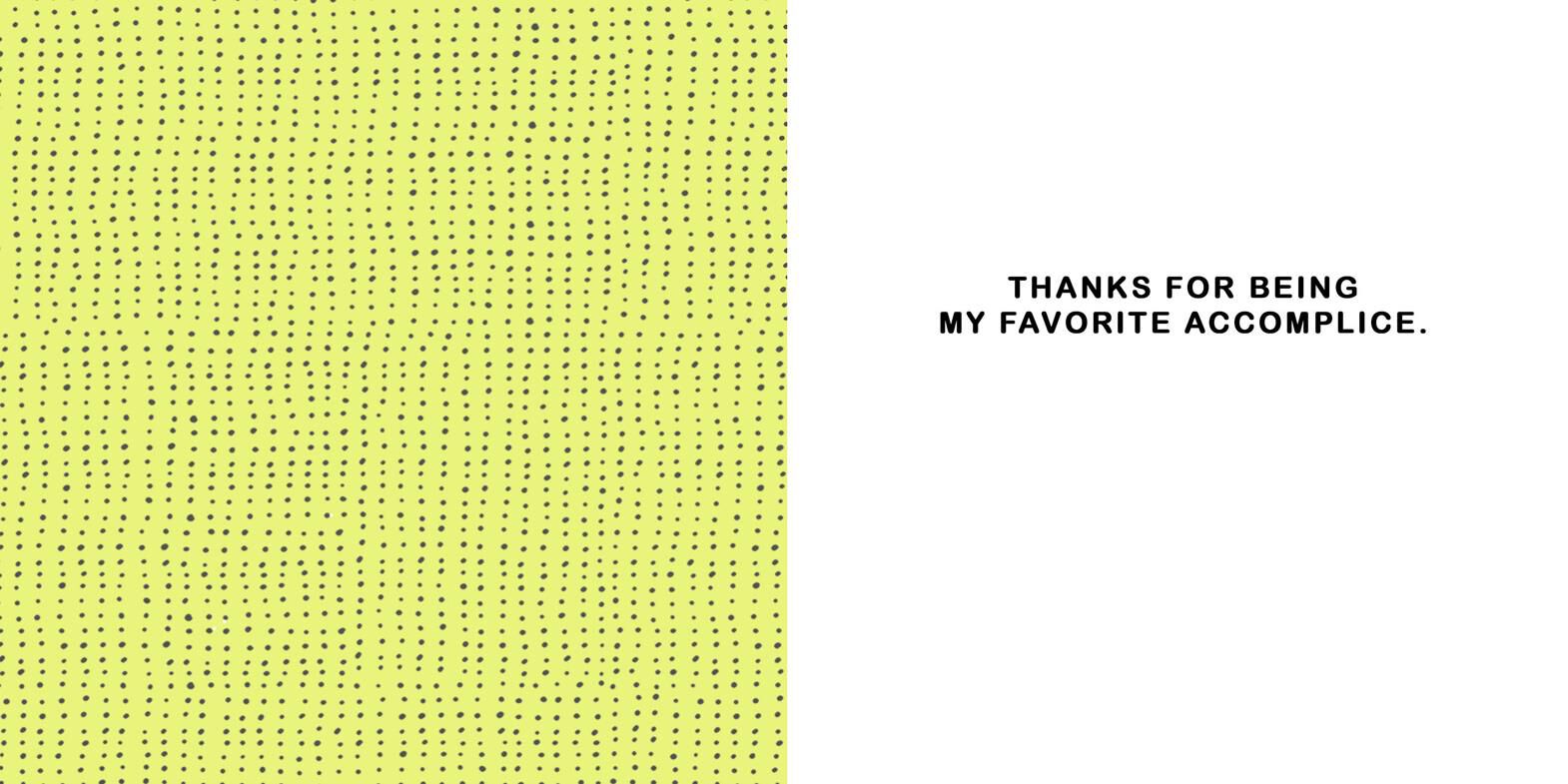 Partner in Crime Friendship Card