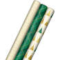 Gold and Green 3-Pack Christmas Wrapping Paper Assortment, 120 sq. ft., , large image number 1