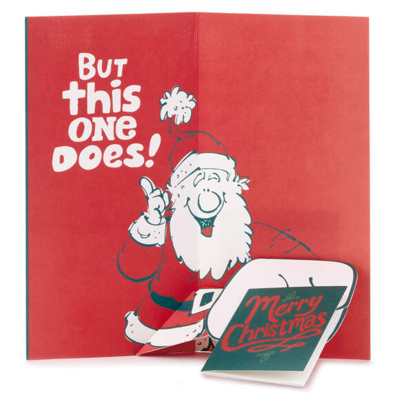 Sorry Santa Funny Pop-Up Money Holder Christmas Card, , large image number 2