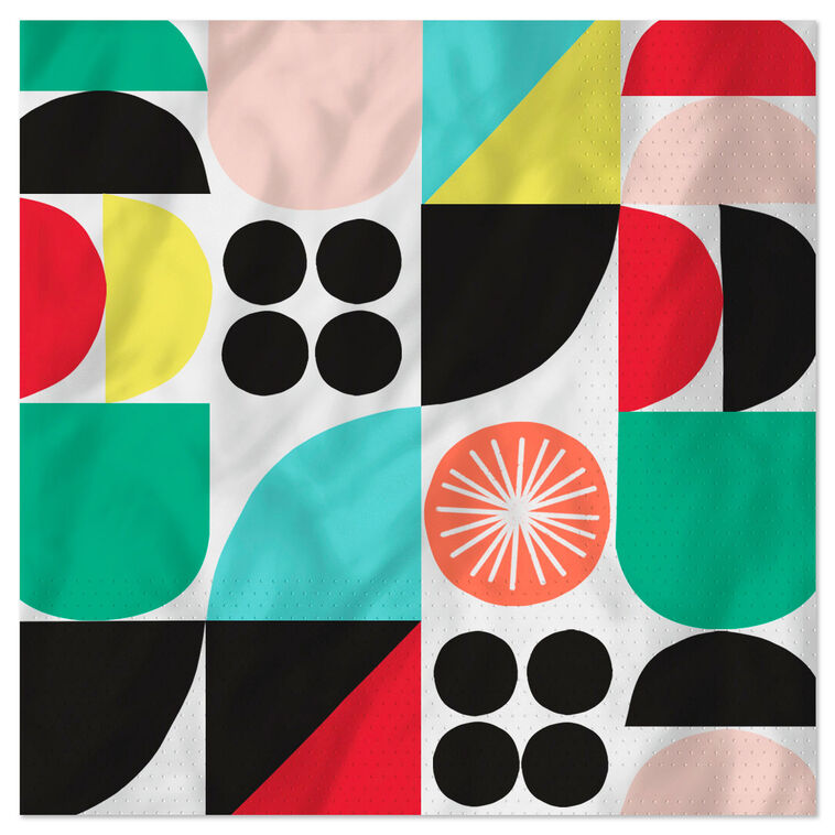 Multicolor Mod Dinner Napkins, Set of 16