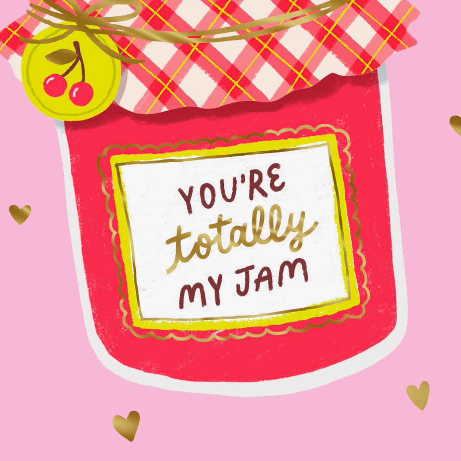 Cherry Jam Jar Cute Valentine's Day Card Cover Detail image number 5