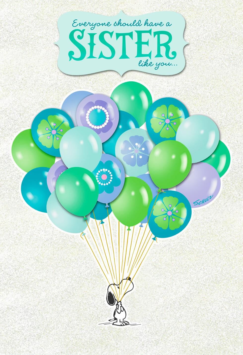 Peanuts® You're One of a Kind, Sister Birthday Card