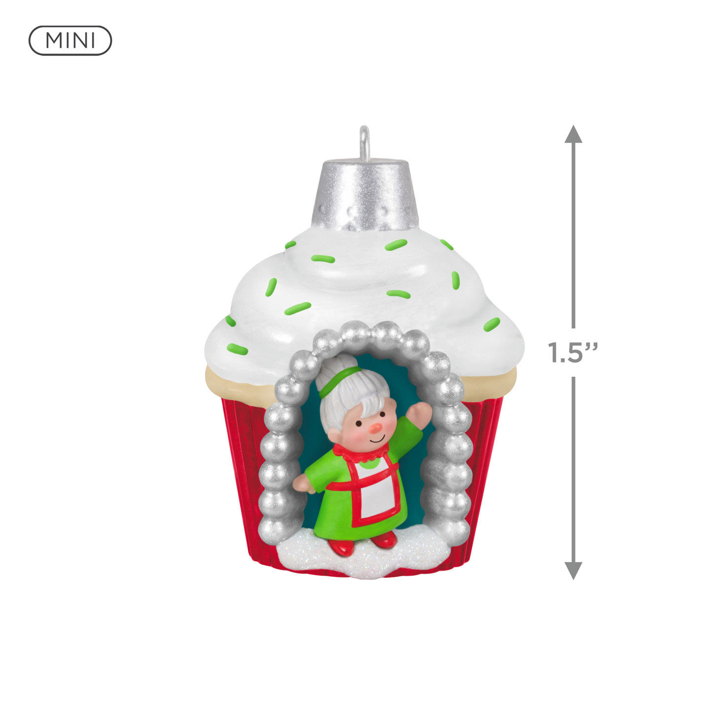 Mrs Claus in Cupcake Keepsake Ornament  image number 3
