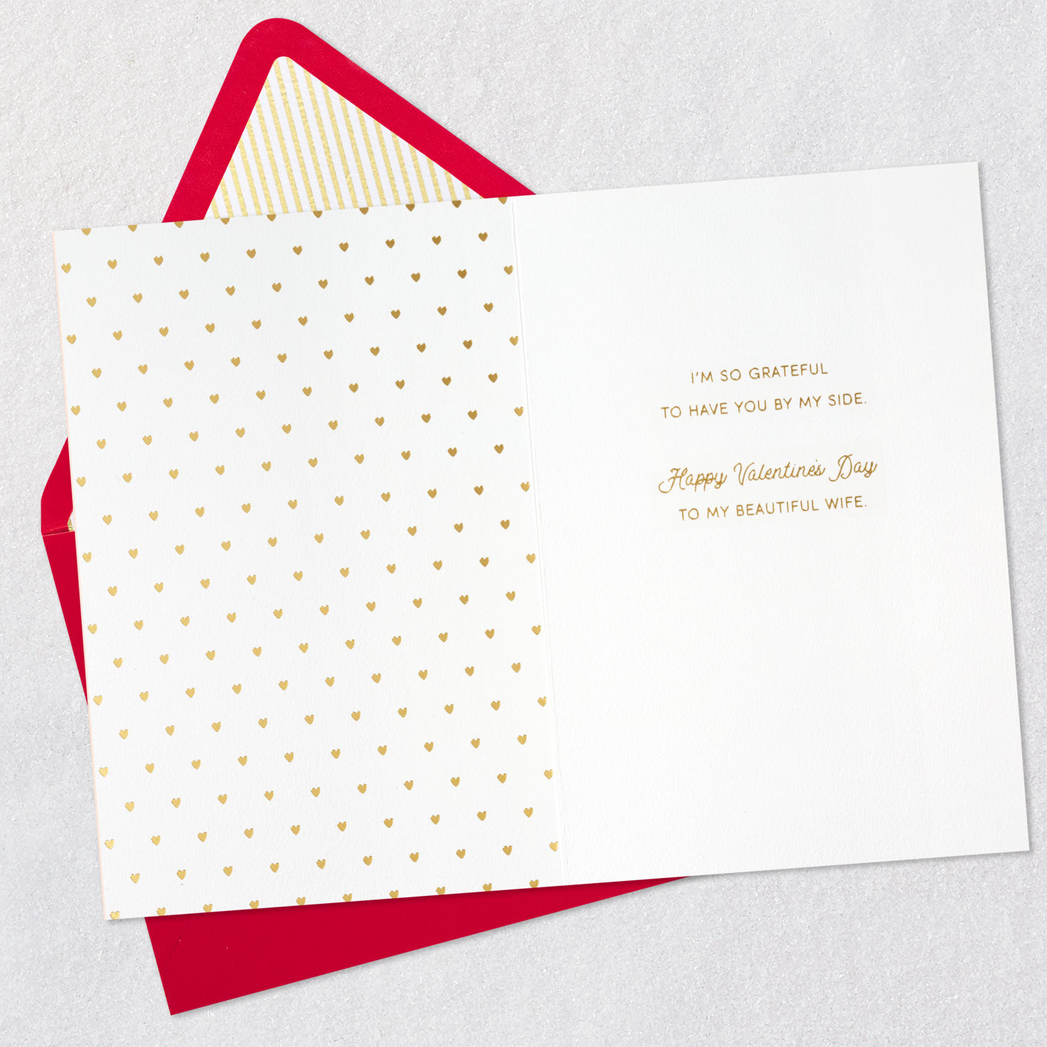 Heart Doily Flowers Valentine's Day Card for Wife Open card with envelope image number 3