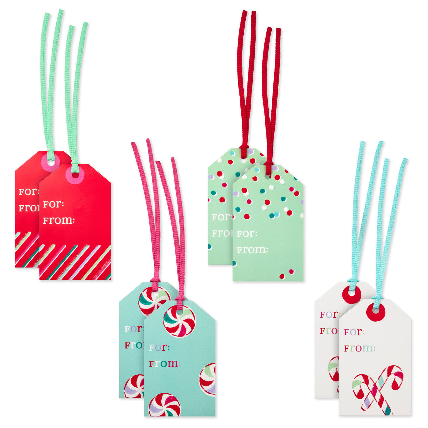 Holiday Fun 8-Pack Assorted Christmas Gift Tags