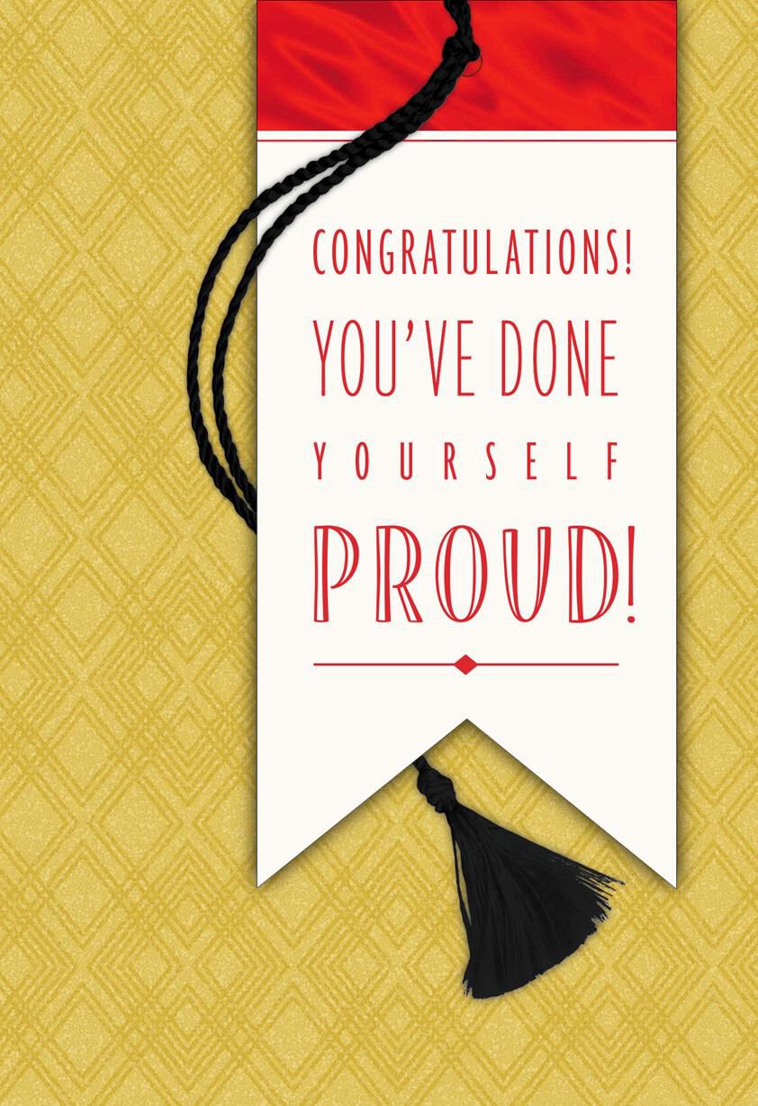 Many Good Wishes Graduation Card With Tassel
