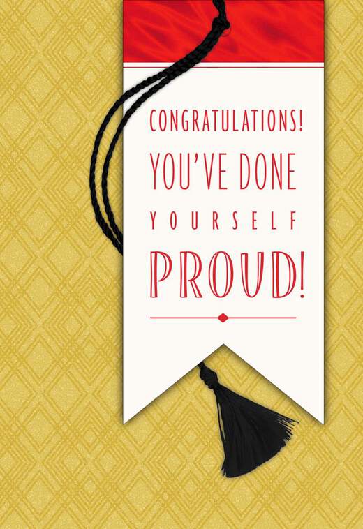 Many Good Wishes Graduation Card With Tassel, , large image number 1