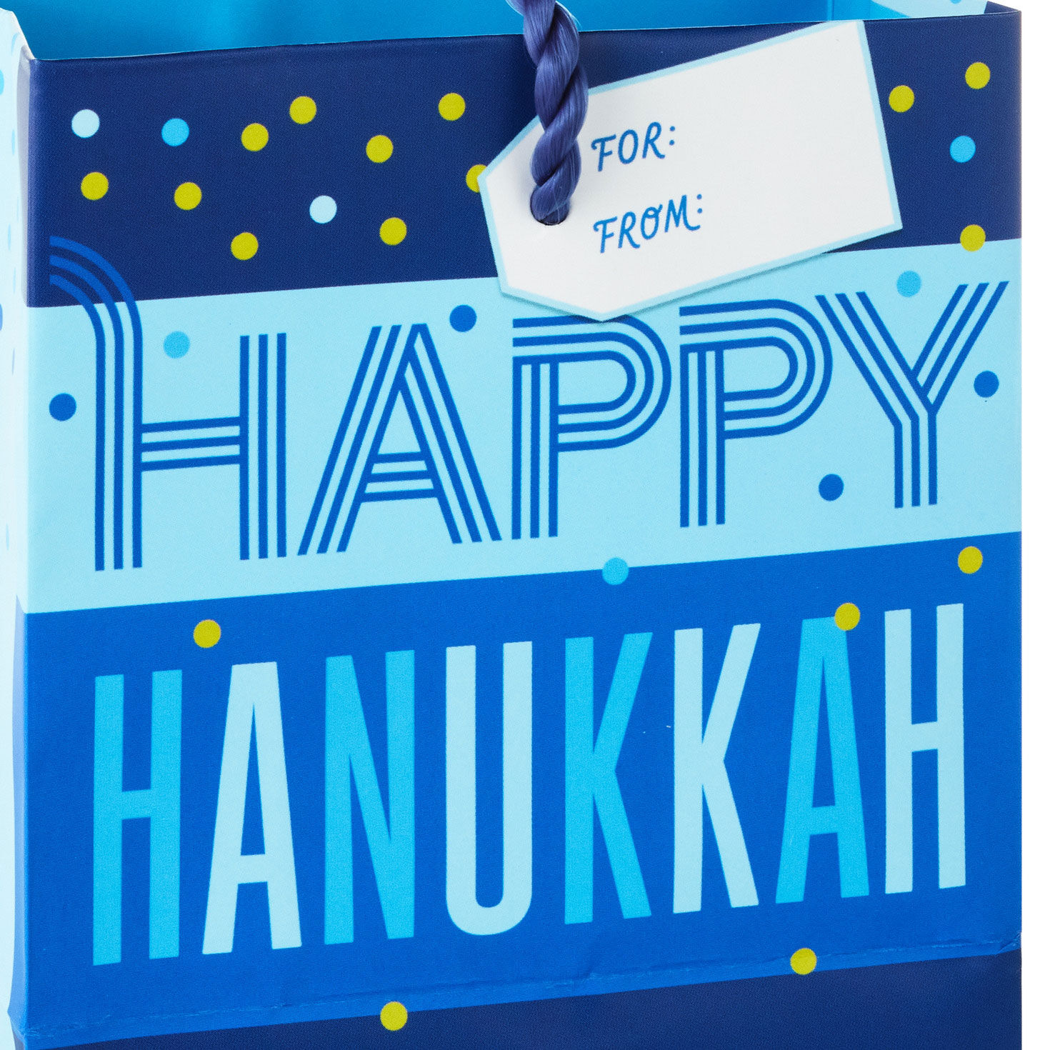 Blue, Gold and White Hanukkah Gift Card Holders upclose view image number 4
