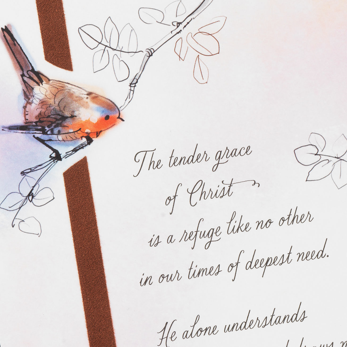 The Tender Grace of Christ Religious Sympathy Card, , large image number 5