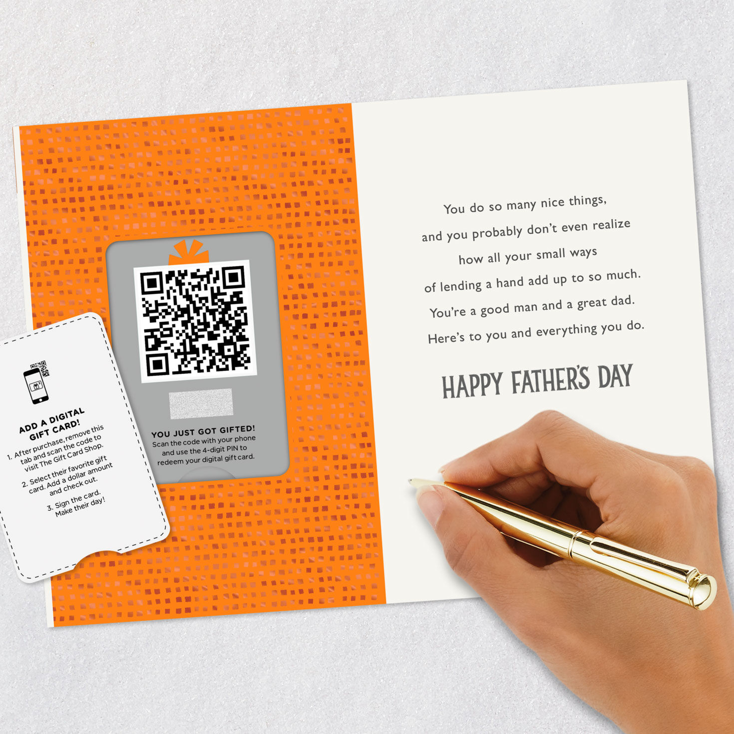 You're the Family Duct Tape Gift Card Greeting Father's Day Card for Dad, , large image number 8