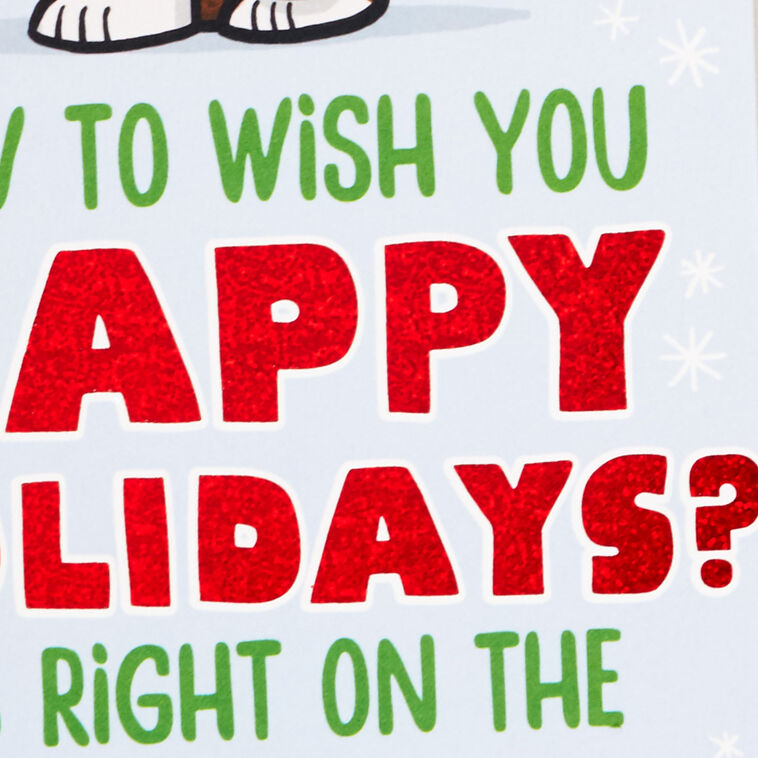 Dog's Tongue Pop-Up Money Holder Christmas Card Card Front Detail image number 5