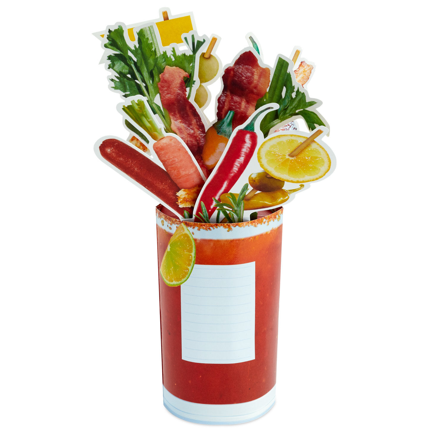 Big Bloody Mary Drink Celebrate Funny 3D PopUp Card Greeting Cards