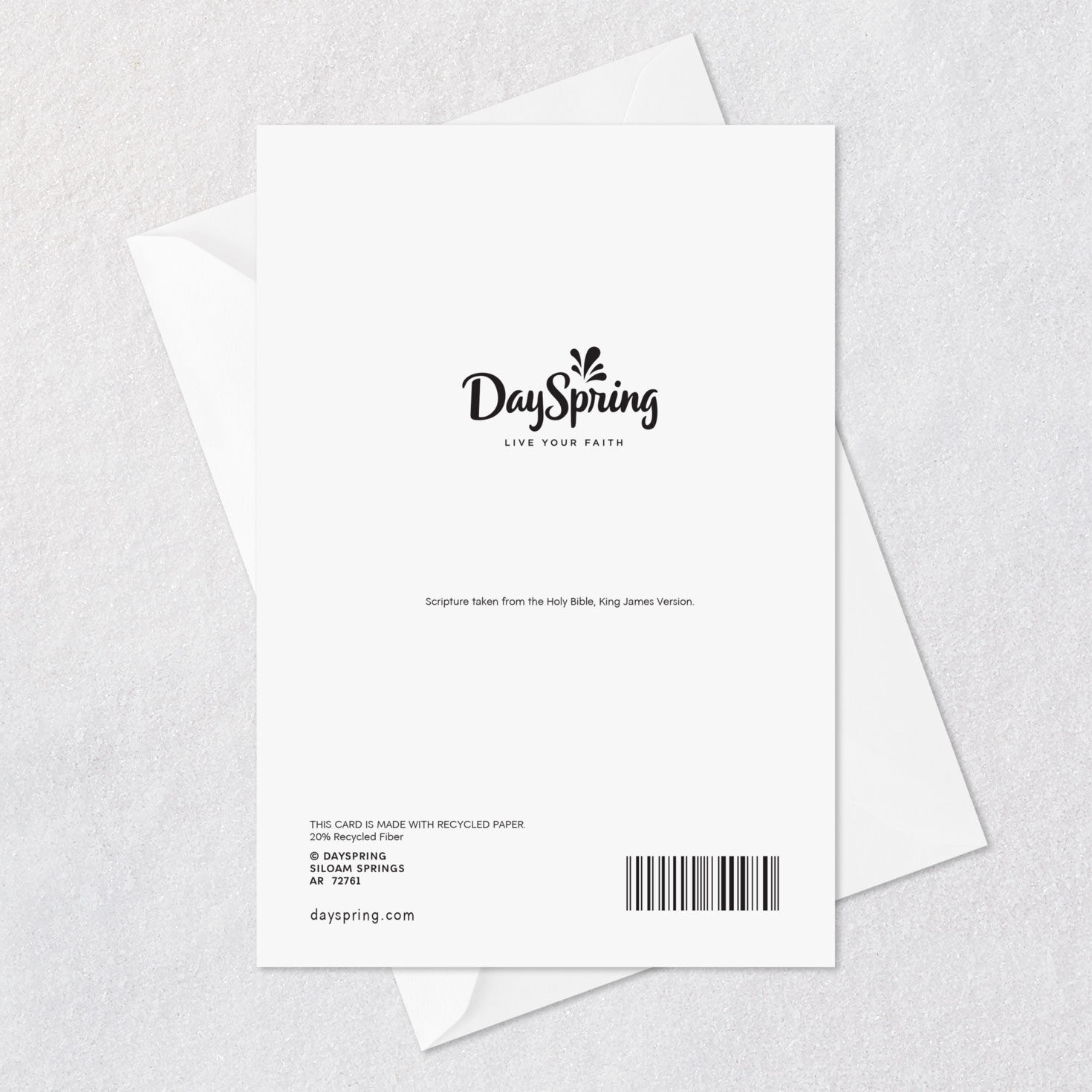 Watercolor Flowers Religious Pastor Appreciation Card Card Back with Envelope image number 8