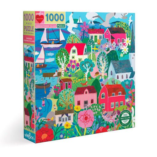Swedish Fishing Village 1000-Piece Jigsaw Puzzle, 
