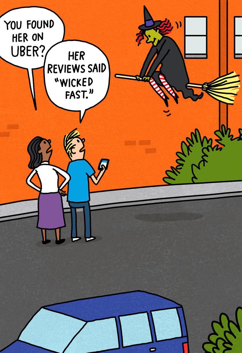 Wicked Good Witch Funny Halloween Card