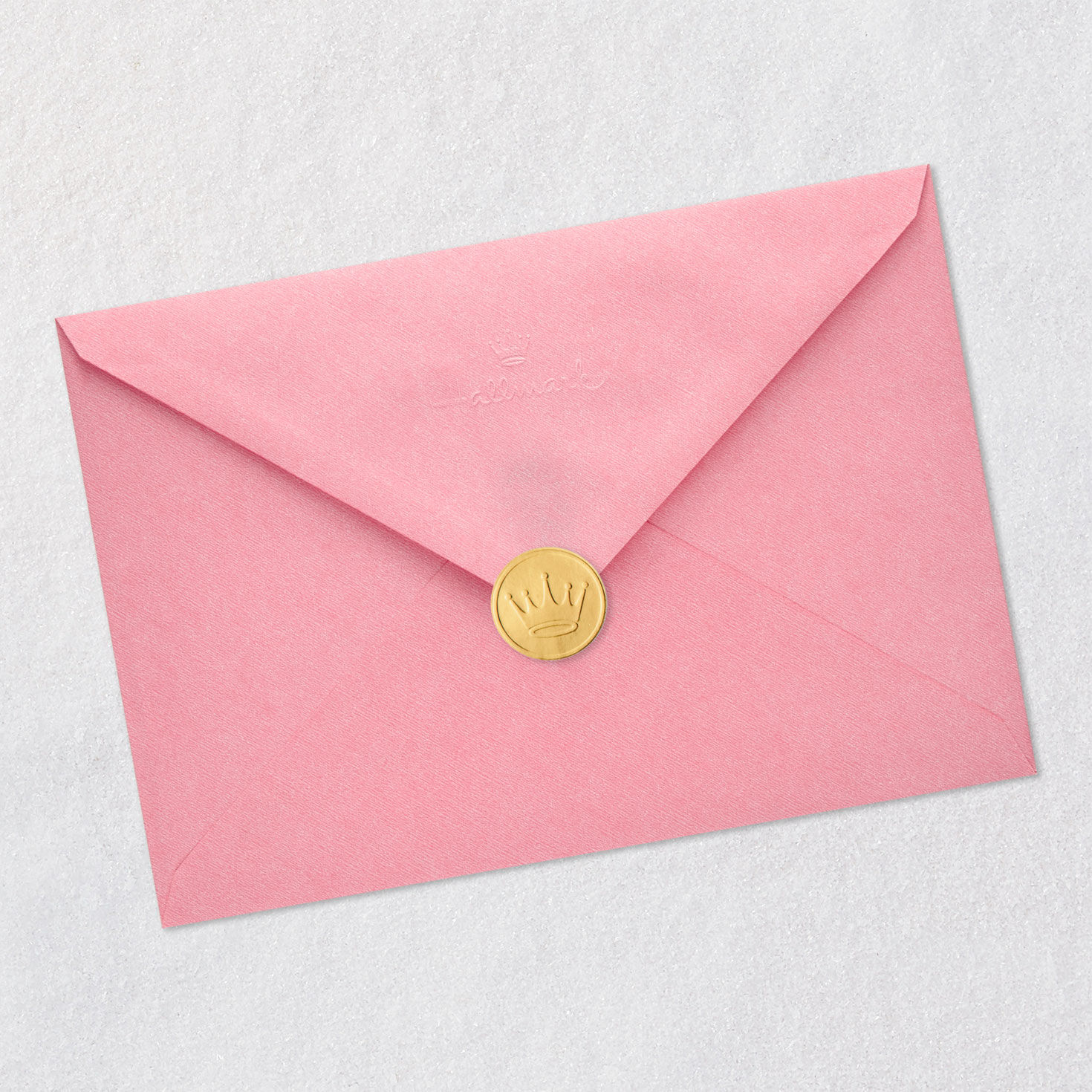 Pink and Teal Ornament Mom Christmas Card Envelope Back with Seal image number 8