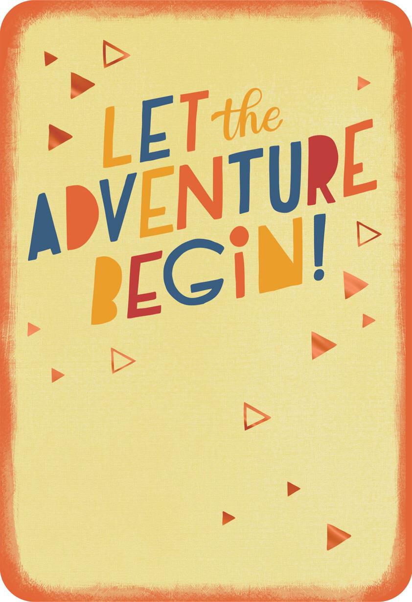 Let the Adventure Begin Congratulations Card