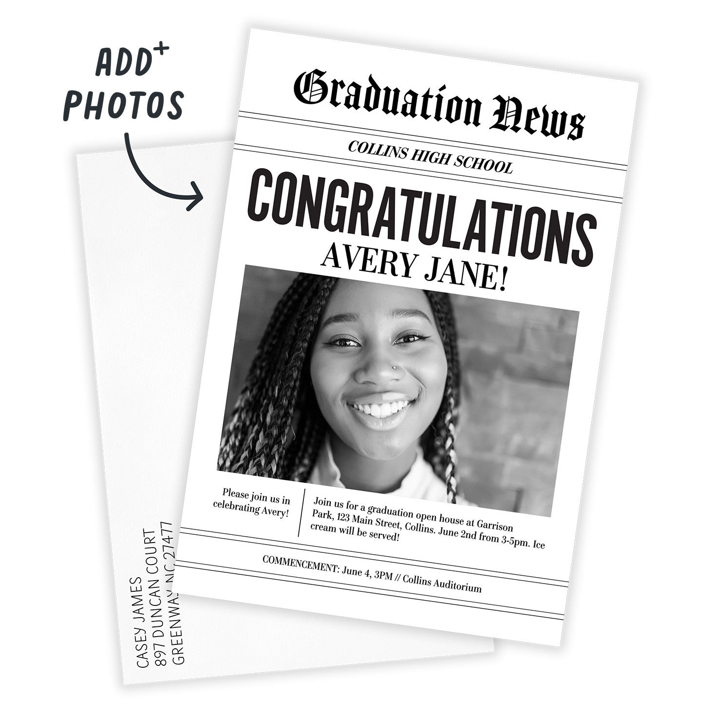 Graduation News Graduation Announcement, , large image number 2