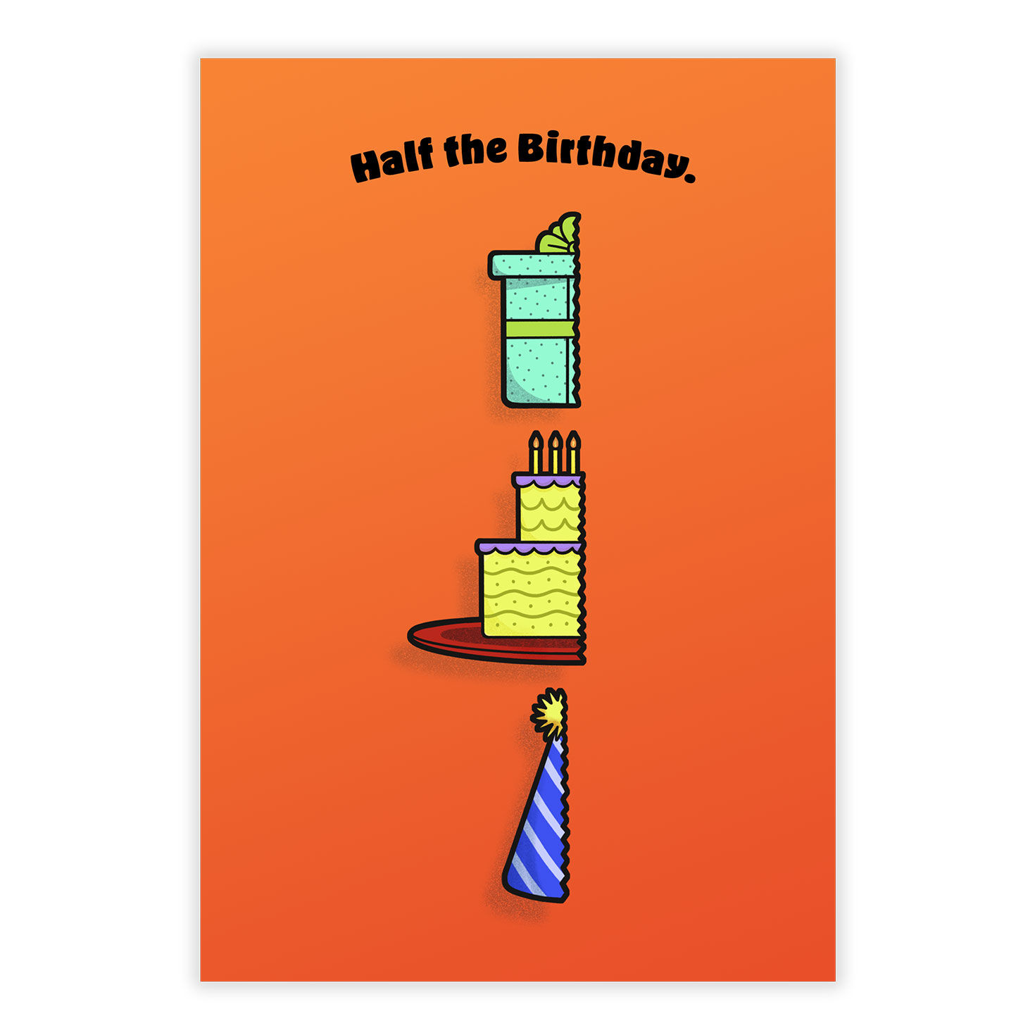 All the Fun Personalized Half Birthday Card front image number 2