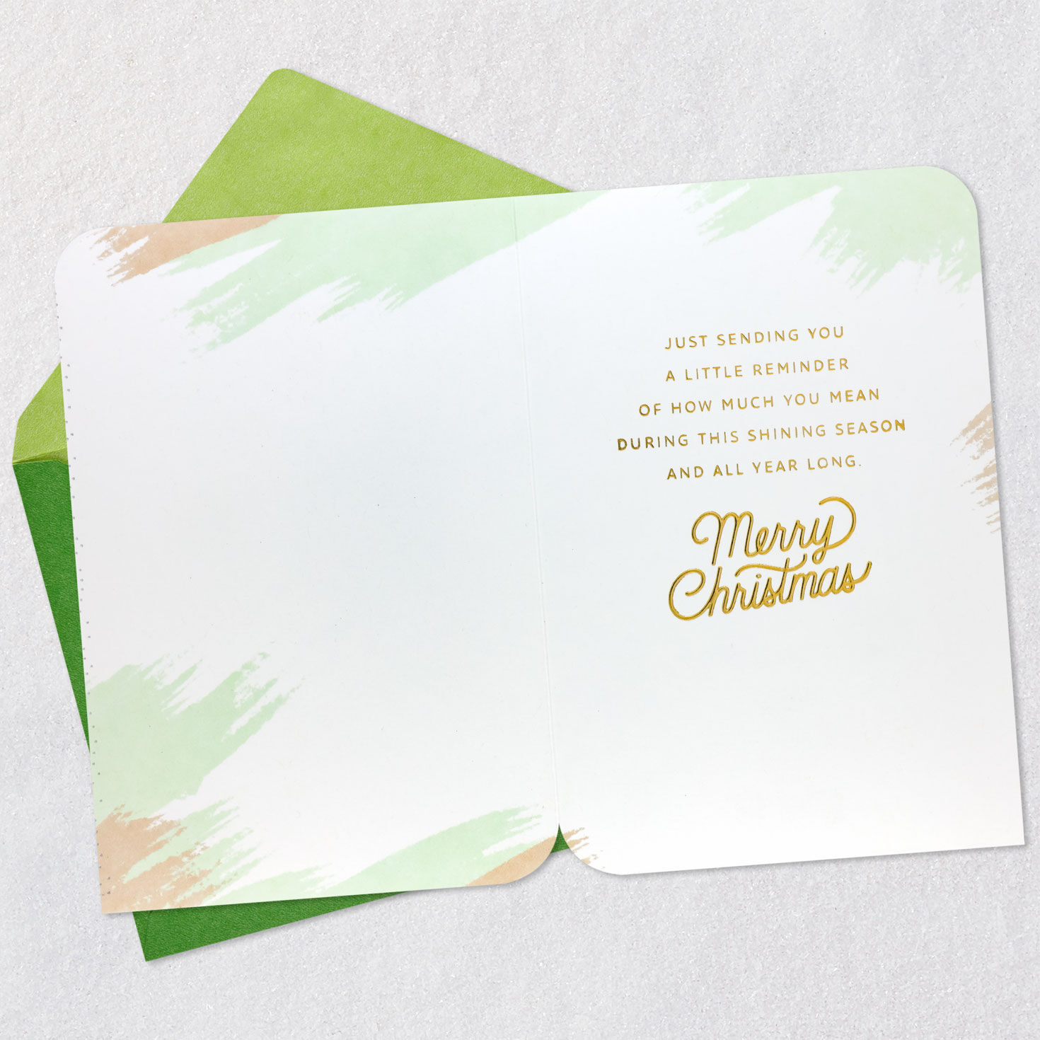 Pink Painted Christmas Tree Christmas Card for Goddaughter Open card with envelope image number 3