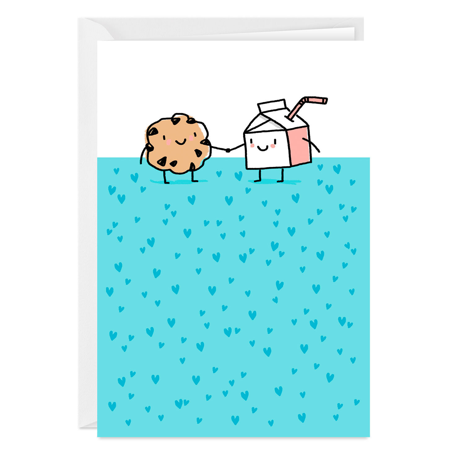 Milk & Cookie Custom Love Card, , large image number 1