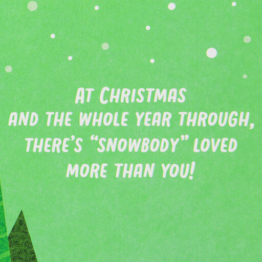 Peanuts® Snowbody Loved More Christmas Card for Grandparents, 