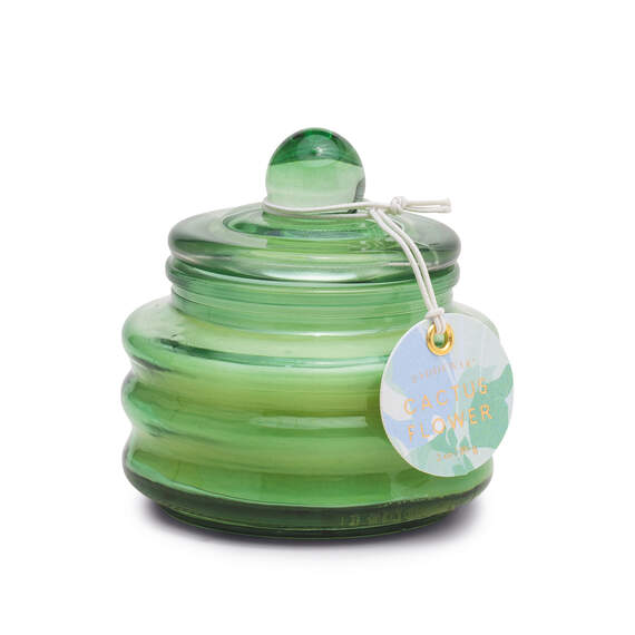 Paddywax Cactus Flower Mint Green Glass Jar Candle, 3 oz.