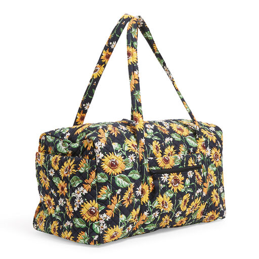 Vera Bradley Large Travel Duffel Bag in Sunflowers, 