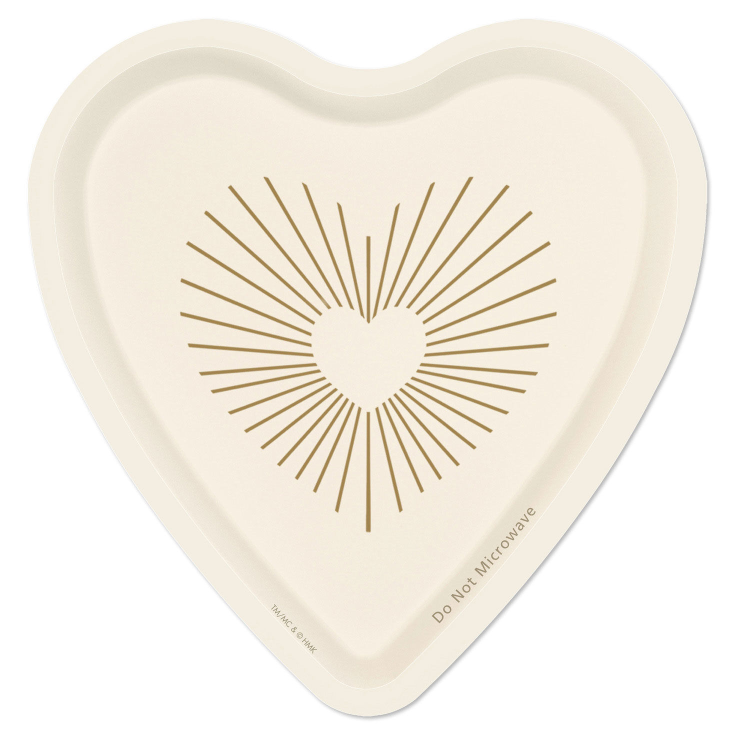 Gold and Ivory Heart Shaped Dessert Plates Set of 8 Party Plates Hallmark