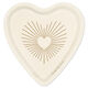Gold and Ivory Heart-Shaped Dessert Plates, Set of 8