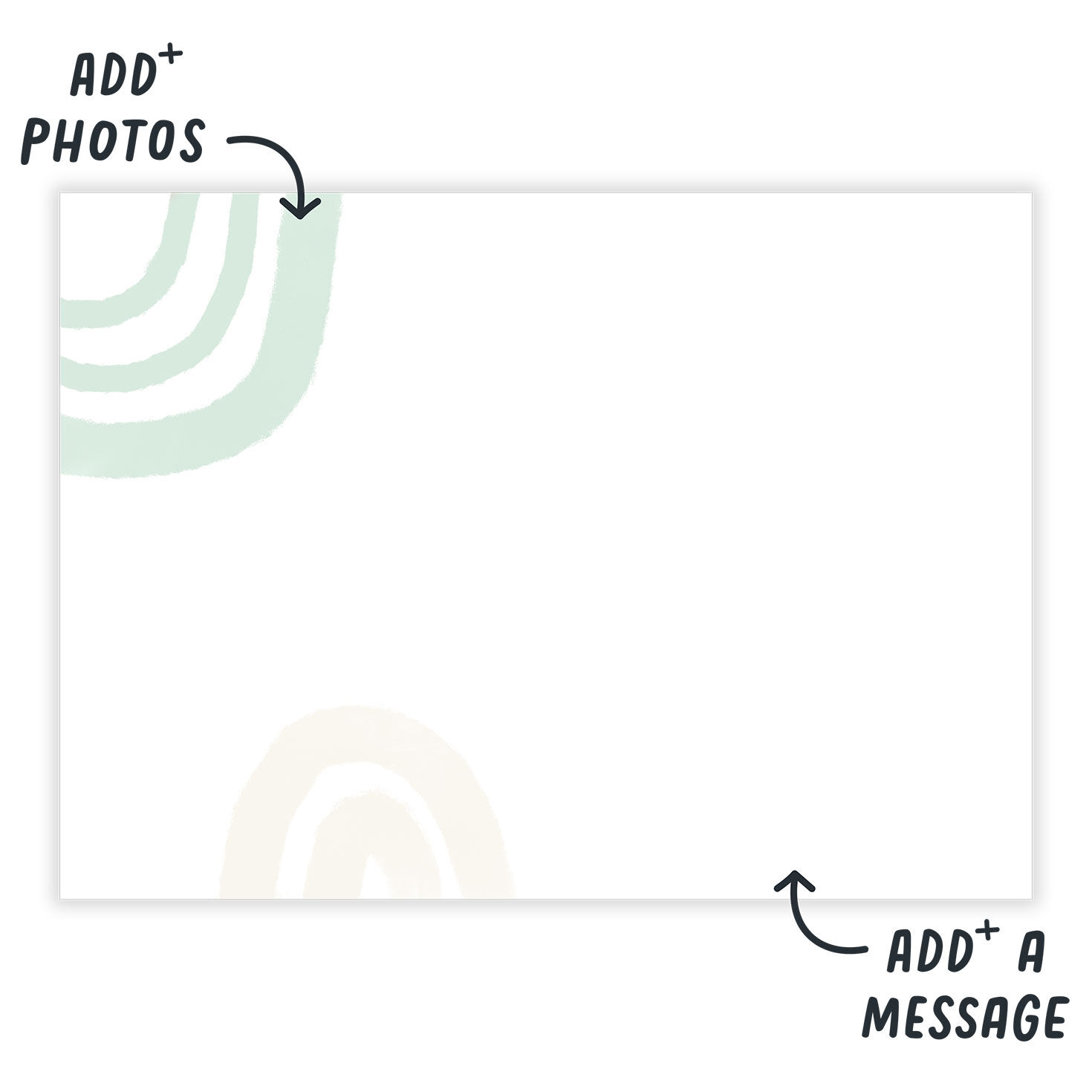 Personalized Pastel Half Circles Photo Card  image number 3