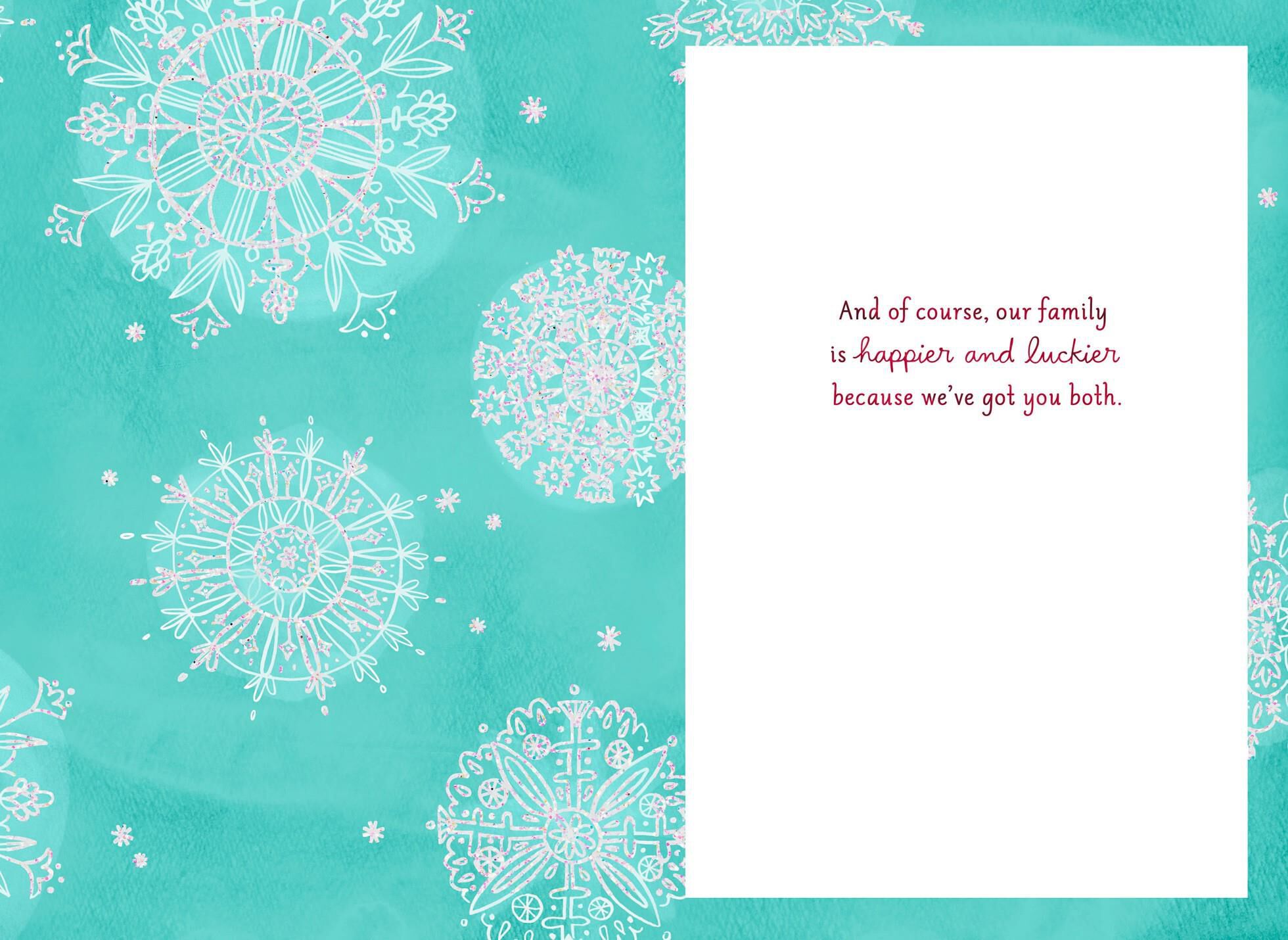 Daughter and Partner Christmas Card