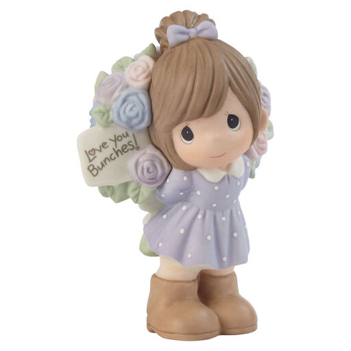 Precious Moments Love You Bunches Girl With Flowers Figurine, 4.84", 
