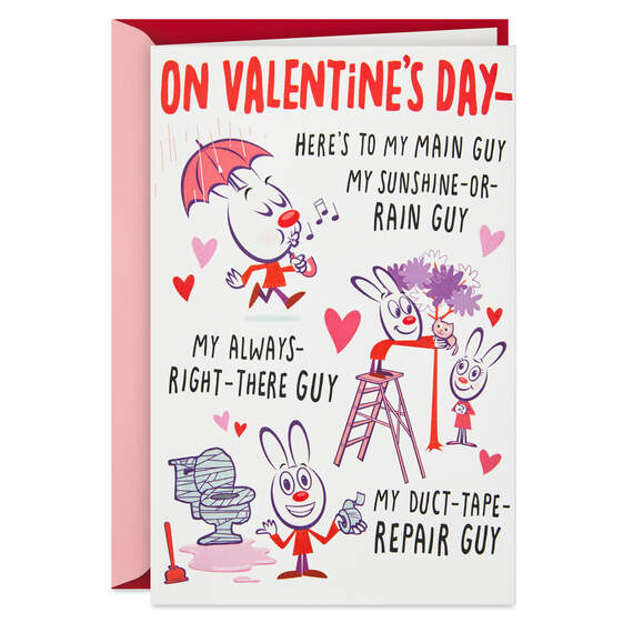 My Guy Funny Pop-Up Valentine's Day Card for Husband From Wife