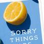 Sliced Lemons on Blue Encouragement Card Card Front Detail image number 4