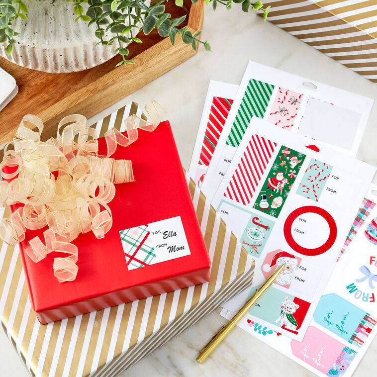 Fa La La Fun Christmas Gift Tag Stickers in use image number 2