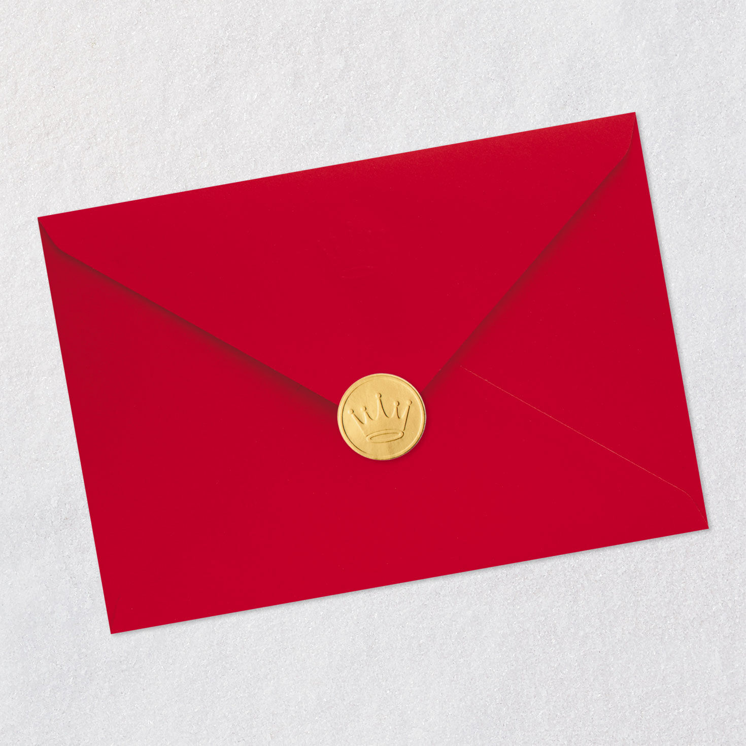 Red Heart and Gold Script Mom Valentine's Day Card Envelope Back with Seal image number 7