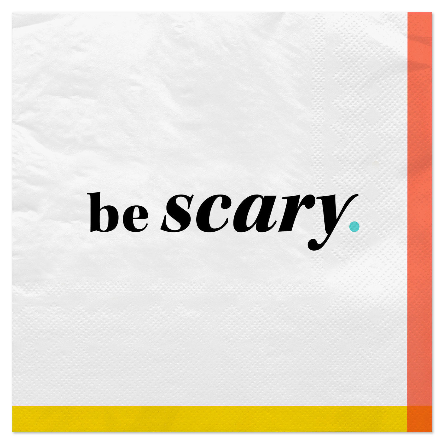 "Be Scary" on White Halloween Cocktail Napkins, Pack of 20