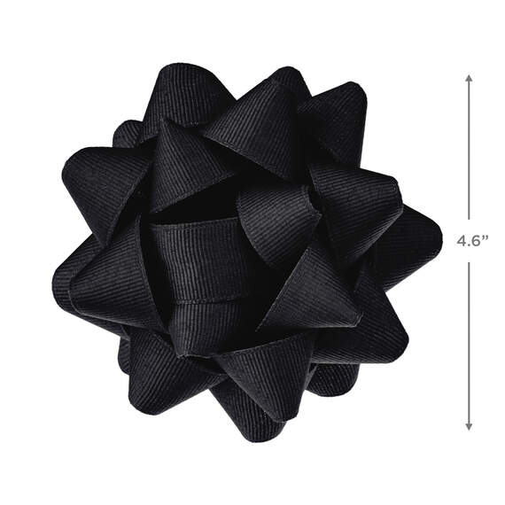 Black Grosgrain Ribbon Gift Bow, 4.6", , large image number 2